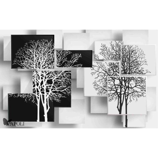پوستر طرح سه بعدی طرح درخت